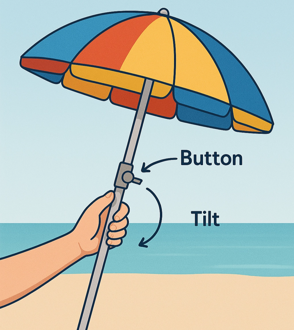 Beach Umbrella’s Tilt Mechanism