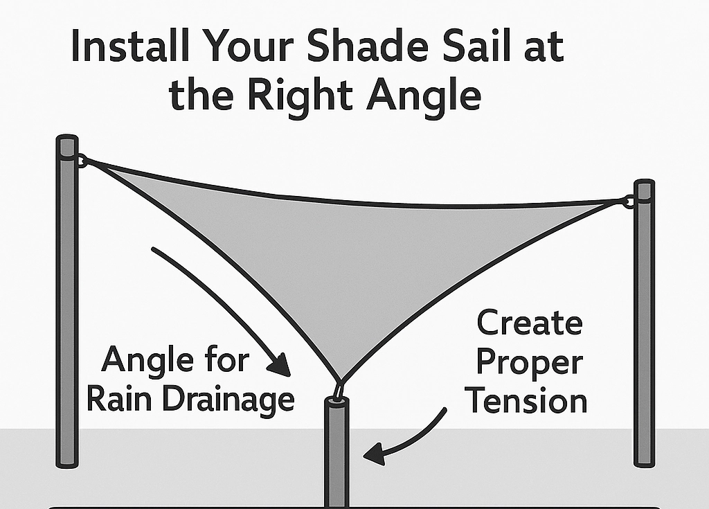 Install Your Shade Sail at the Right Angle