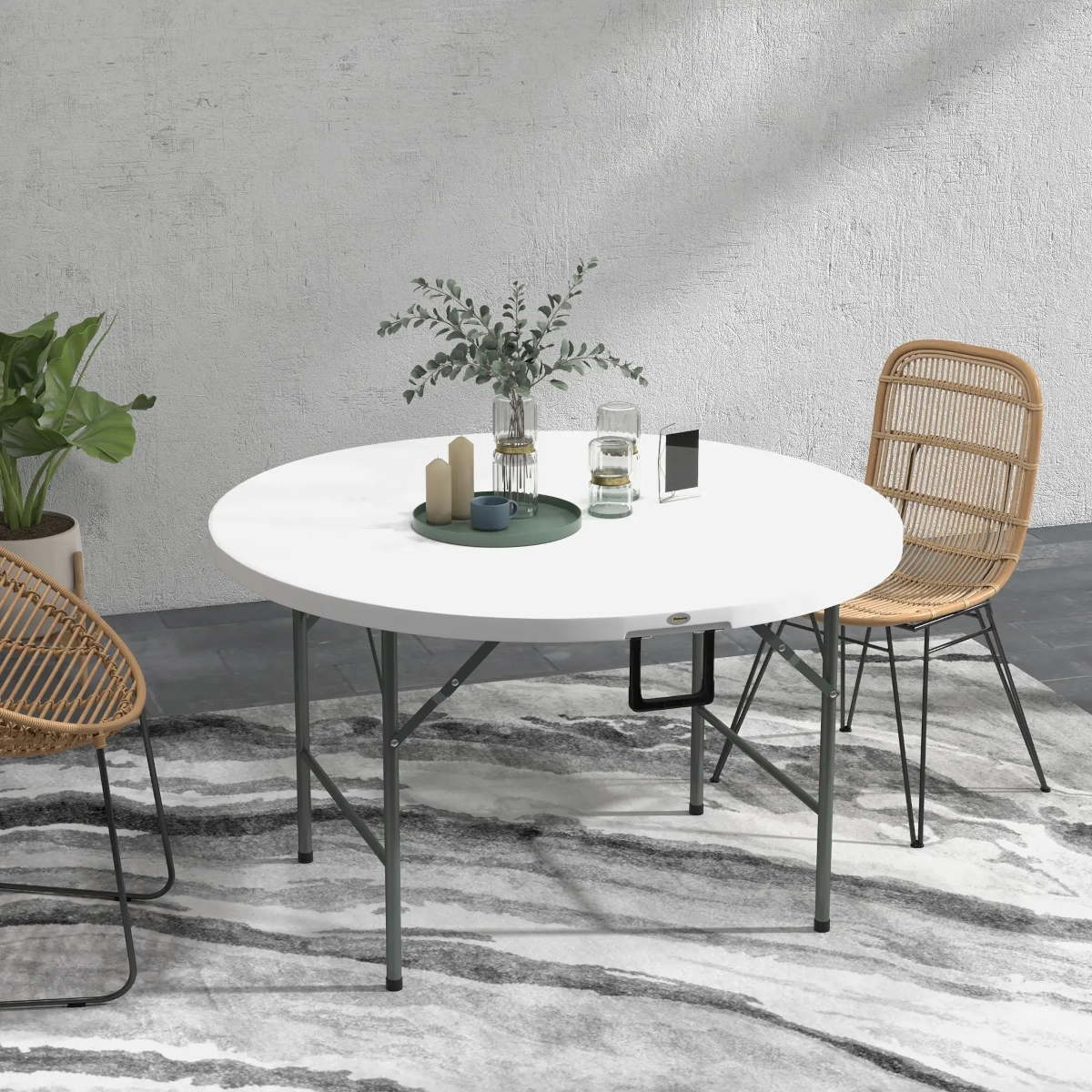 Outsunny 48 Folding Patio Table