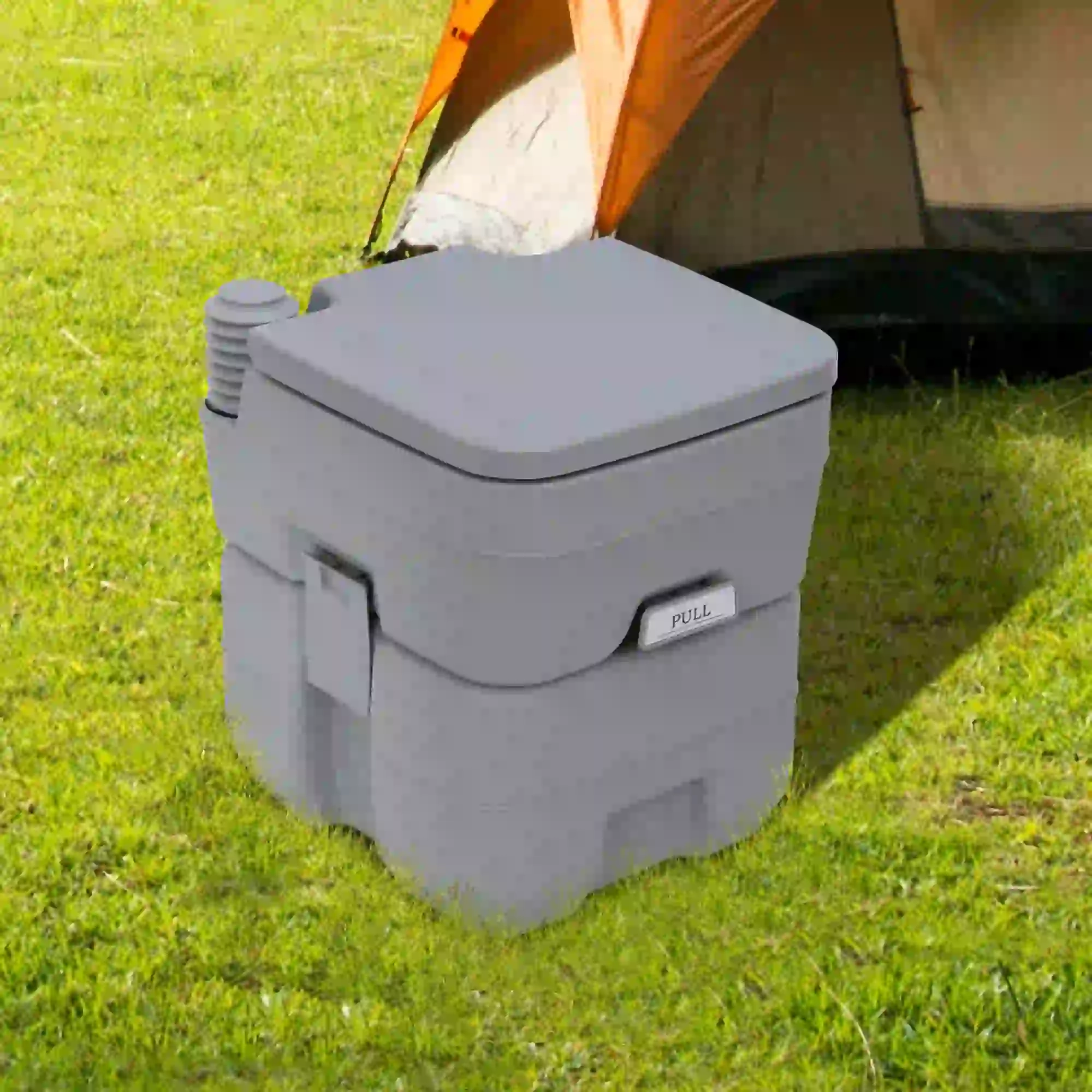 Outsunny Portable Toilet for Adults with 2 Detachable Tanks