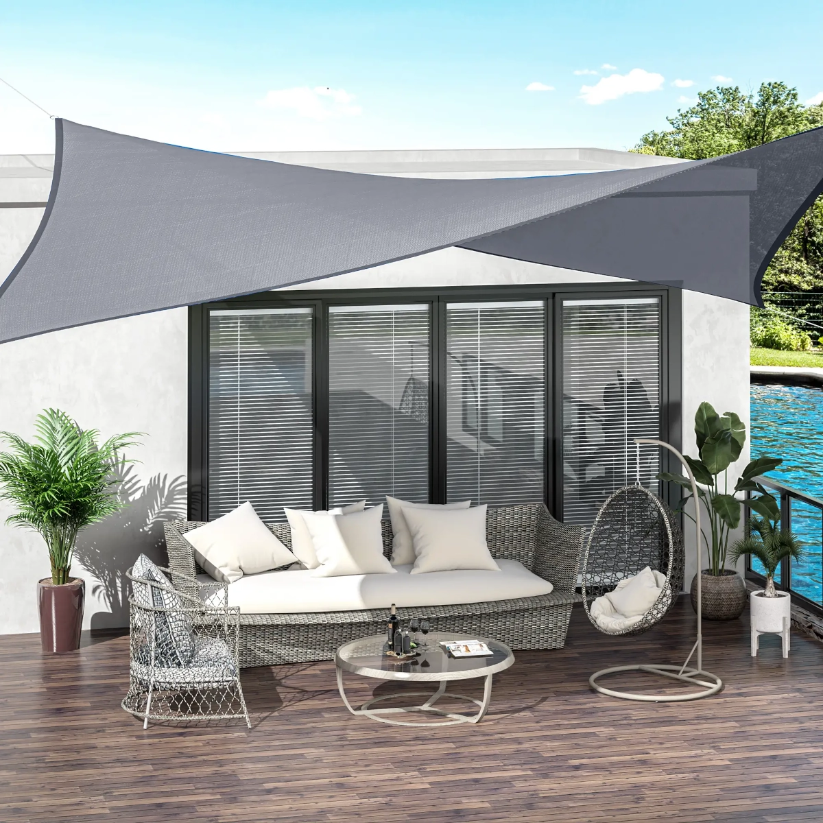 The Outsunny Square 12’ Canopy Sun Sail Shade