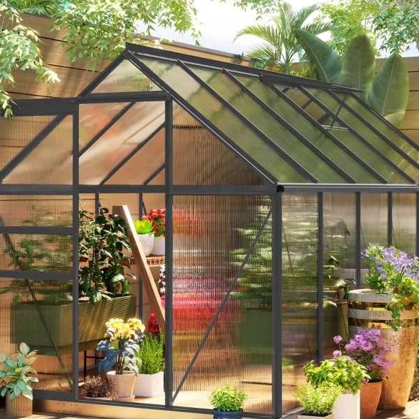 Outsunny 6_ x 12_ Polycarbonate Greenhouse