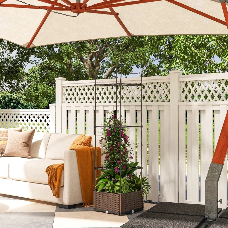 Outsunny Raised Garden Bed with Self-Watering Disk