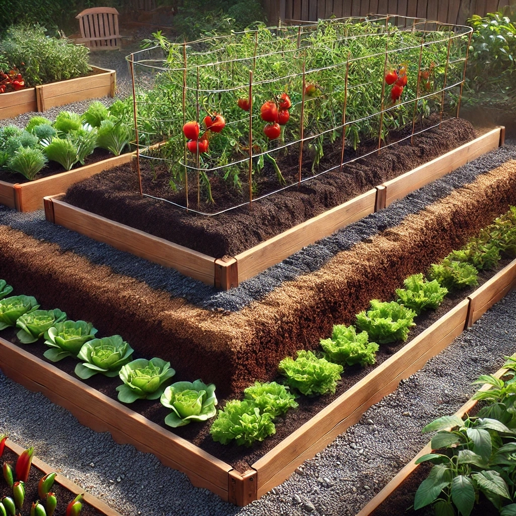 how to layer a garden bed