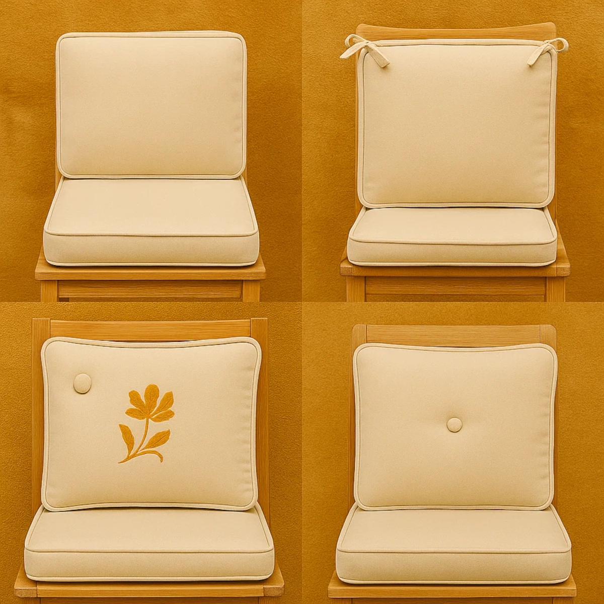 Compare patio cushion styles like box edge, knife edge, and tufted for outdoor furniture.