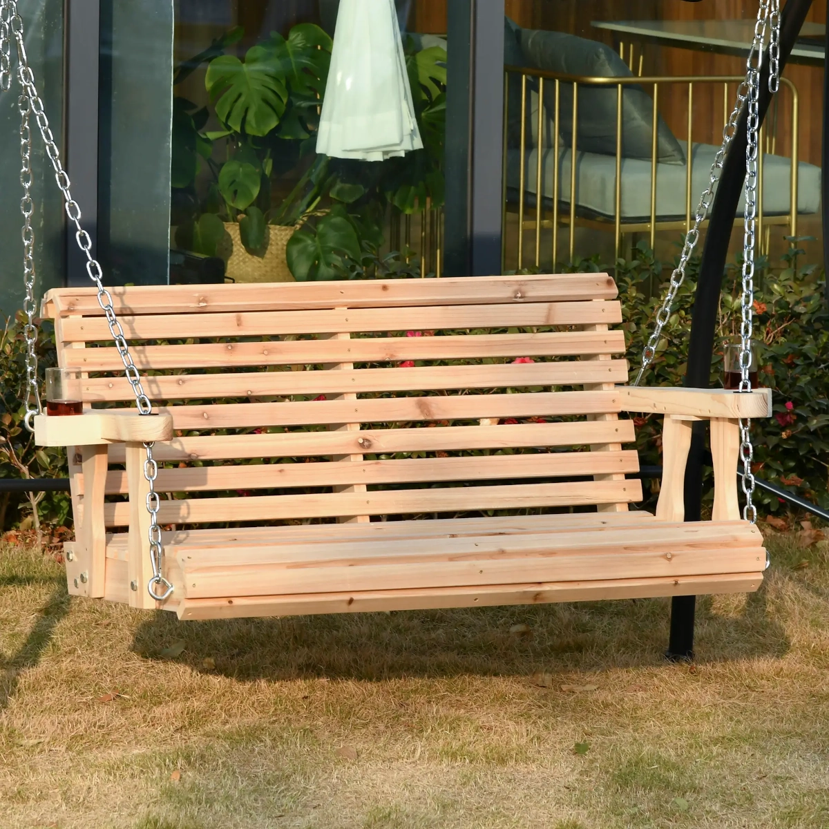Step-by-step process to paint a wooden porch swing with a smooth, professional finish.