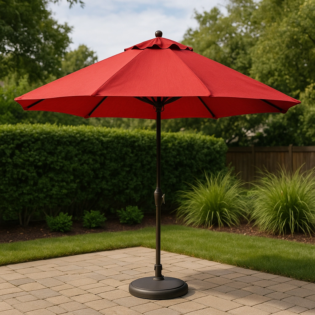 Close-up of vibrant acrylic fabric swatches showing durability and weather-resistant texture.