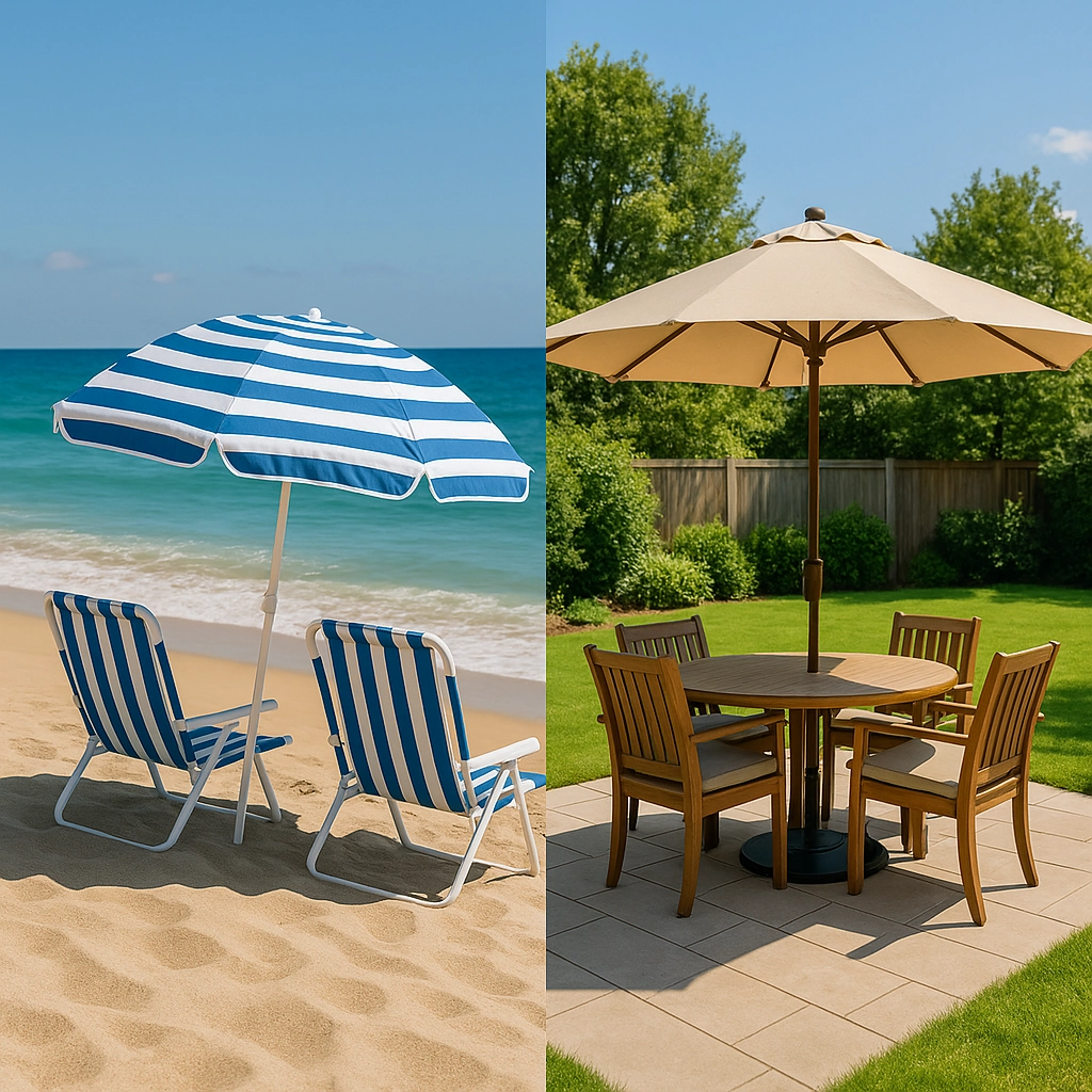 Beach Umbrella vs Patio Umbrella What Sets Them Apart