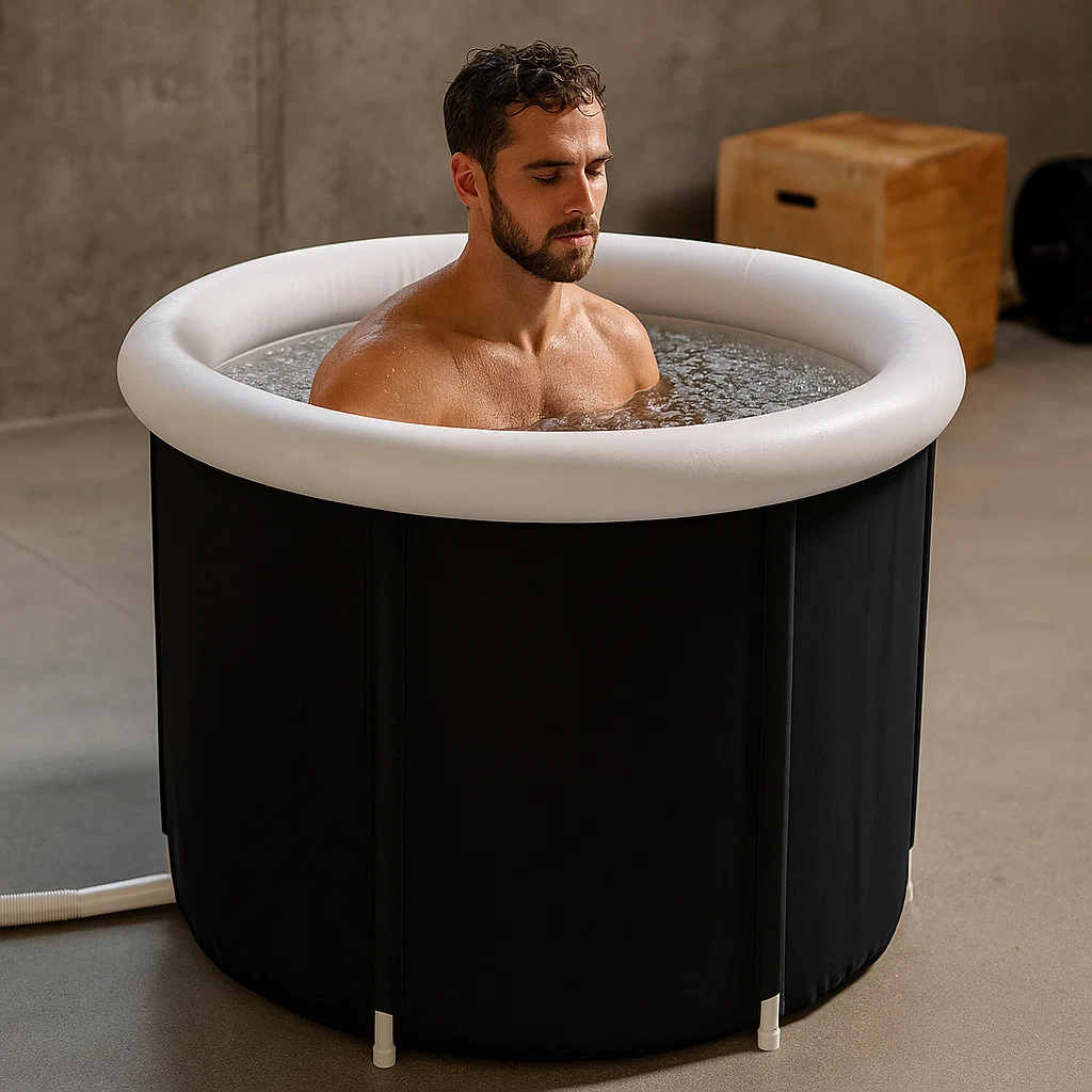 Weekly schedule planner showing ideal cold plunge frequency for optimal muscle recovery.