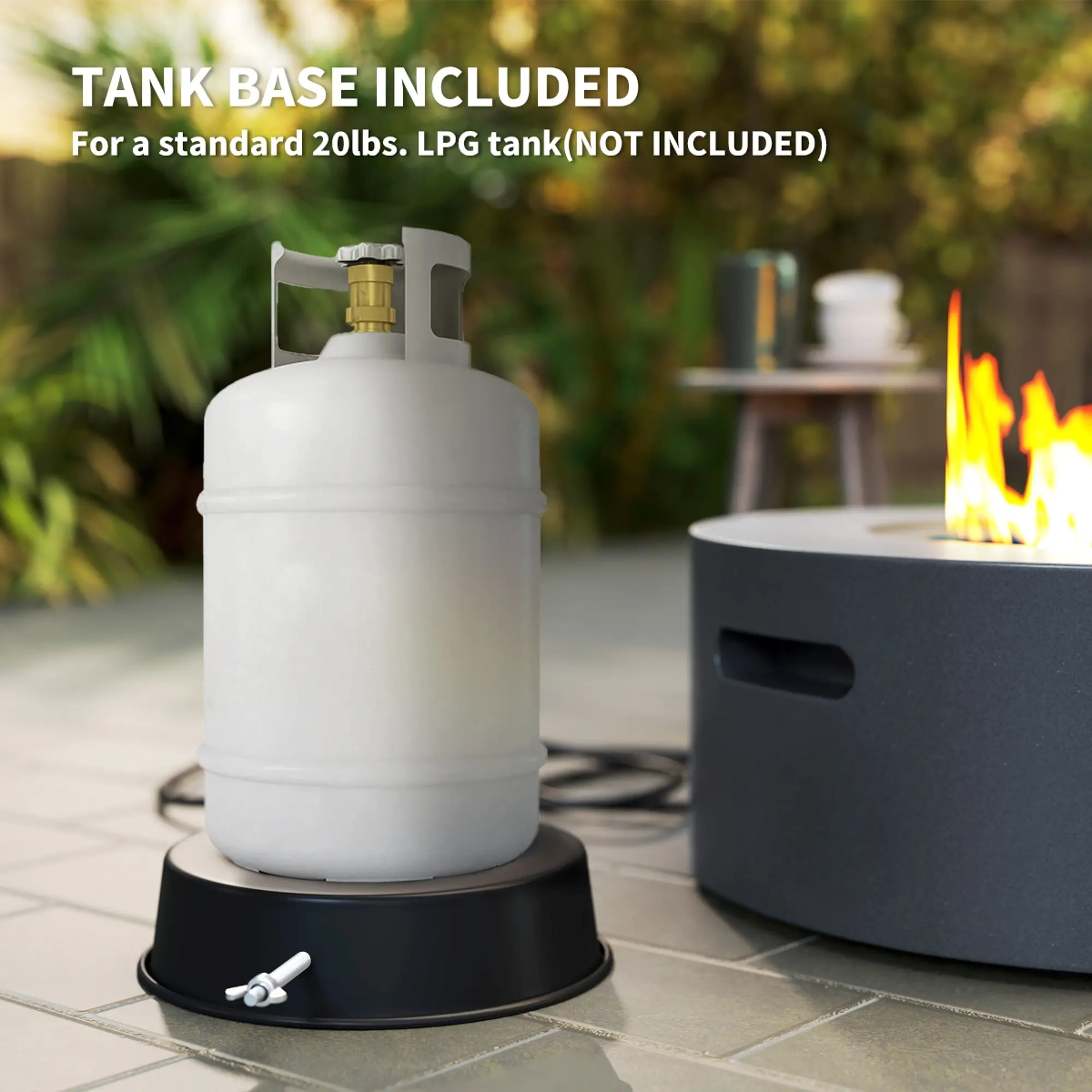 Comparison of gas and wood fire pit fuel options with pros and cons illustrated.