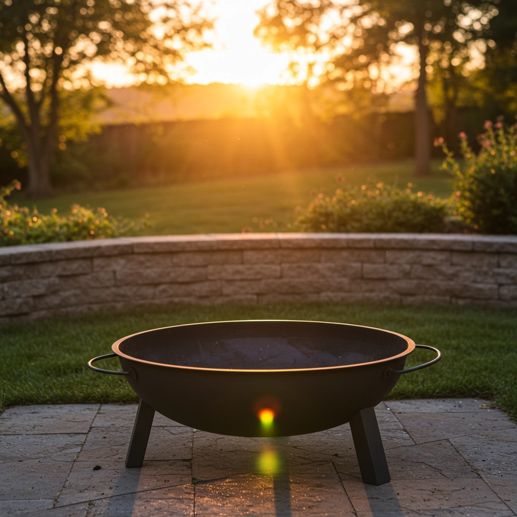 Illustrated fire pit cleaning steps with tools, debris removal, and maintenance tips in one graphic.